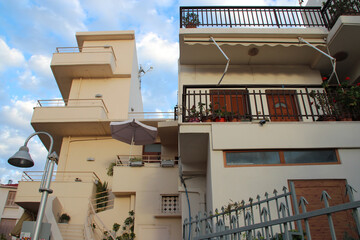 habitation building in rethymno in crete in greece