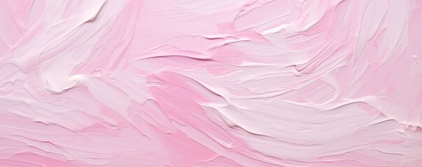 Pink closeup of impasto abstract rough white art painting texture