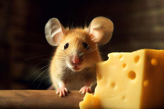 the mouse ate a piece of cheese