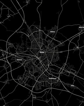 Reims France Map, Detailed Dark Map of Reims France