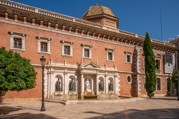 Fototapeta na wymiar Plaza del Patriarca is in front of the old University of Valencia in Valencia, Spain.