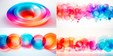 Vector watercolor blend with abstract gradient circles. High quality and customizable design. Ideal for creating artistic and unique visual projects.