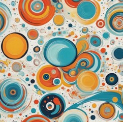 Fototapeta premium Abstract painting digital art illustration in vibrant colors, for wall art, wallpaper, background design, art print