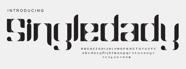 Alphabet font. Typography decorative elegant  lettering for logo. vector illustration