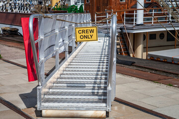Gangway closed for Public - Crew only