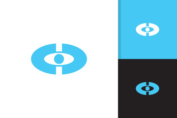 vision eye logo design vector template - obrazy, fototapety, plakaty