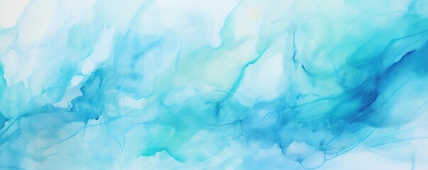 Turquoise abstract watercolor background