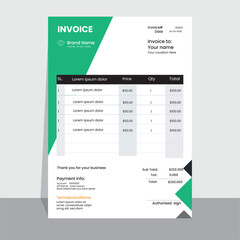 Creative modern invoice business template