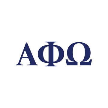 Alpha Phi omega greek letters, ΑΦΩ letters