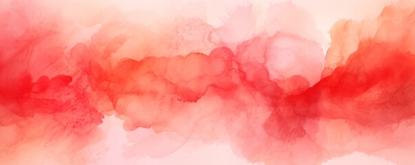 Vermilion abstract watercolor background - obrazy, fototapety, plakaty