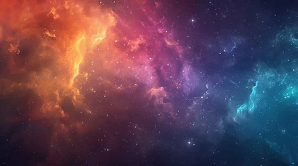 Poster Colorful milkyway galaxy night stars family landscape © Koplexs-Stock