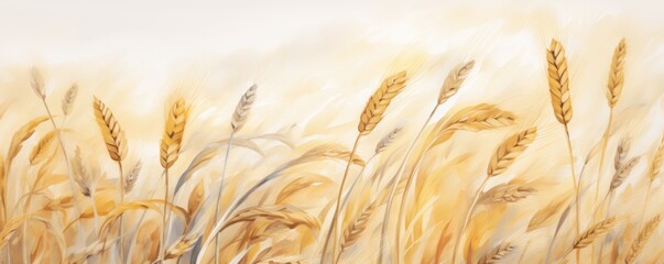 Wheat background image for design or product presentation, with a play of light and shadow