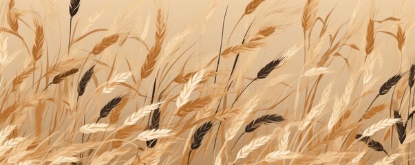 Wheat camouflage pattern design poster background