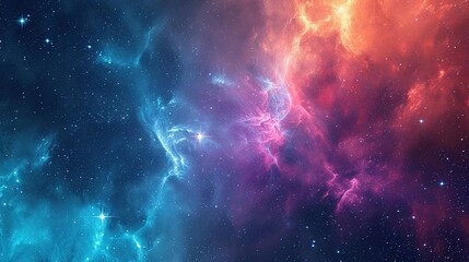 Obraz premium Colorful milkyway galaxy night stars family landscape