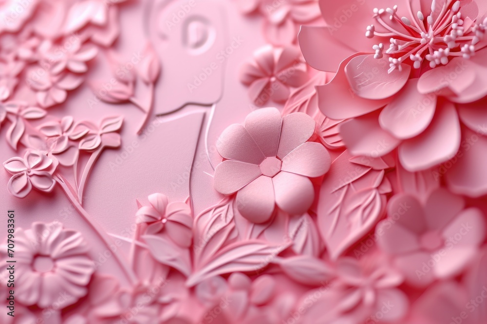 Poster A close-up view of a clock adorned with beautiful flowers. Perfect for adding a touch of elegance and nature to any project or design