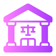 courthouse gradient icon