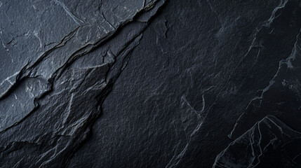 Natural black stone background. AI Generative