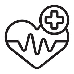 heart rate line icon