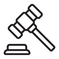 gavel line icon