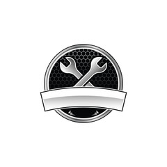 Gray Automotive Repair Logo Template. Suitable for business, symbols, etc. Easy to edit. Eps 10
