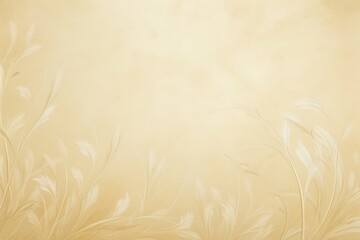 Fototapeta na wymiar Wheat soft pastel background parchment with a thin barely noticeable floral ornament background