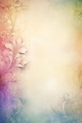 Fototapeta na wymiar Zaffre soft pastel background parchment with a thin barely noticeable floral ornament background pattern