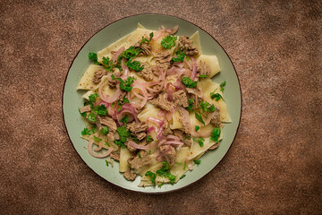 Beshbarmak, Kazakh meat, boiled meat with noodles,