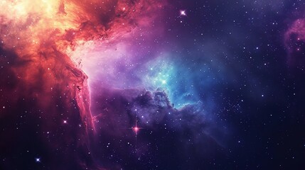 Fototapeta premium Colorful milkyway galaxy night stars family landscape