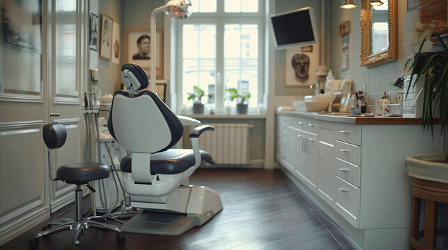 Photo of a modern dental office in light colors