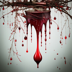 blood dripping blood