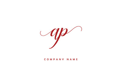 AP, PA, A, P Abstract Letters Logo Monogram