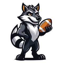 Aardwolf mascot vector illustration on white background