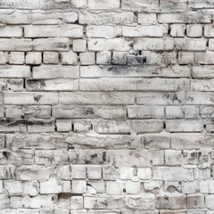 White brick wall. Seamless background.