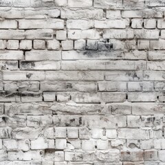 Fototapeta premium White brick wall. Seamless background.