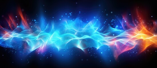 beautiful colorful abstract smoke light in black background.