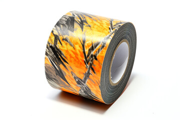Hunting reflective tape isolated on white background created with Generative Ai