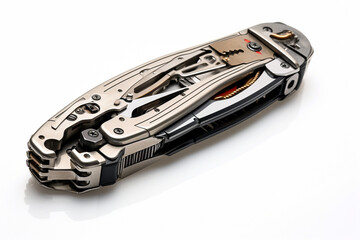 Multi-tool isolated on white background created with Generative Ai