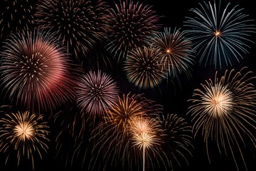 fireworks in the night sky