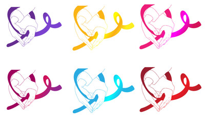 illustration of an background with hearts