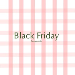 Black Friday text illustration cute with pink and green