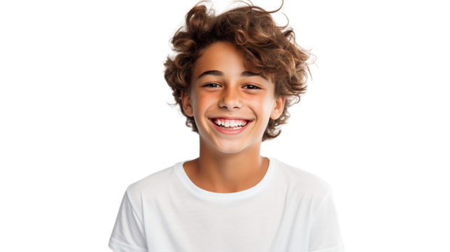 Brazil's Grinning Young Spectacled Lad on a transparent background