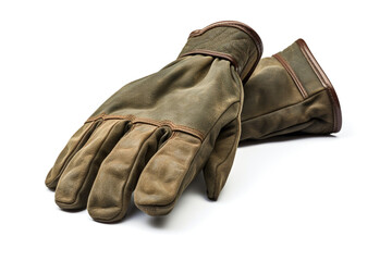 Hunting gloves isolated on white background created with Generative Ai