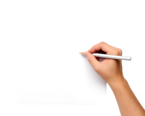 Hand writing on blank with pen illustration PNG element cut out transparent isolated on white background ,PNG file ,artwork graphic design.