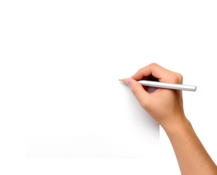 Hand writing on blank with pen illustration PNG element cut out transparent isolated on white background ,PNG file ,artwork graphic design.