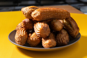 Homemade Churros. Dessert. food concept