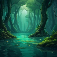 tree forest illustration background