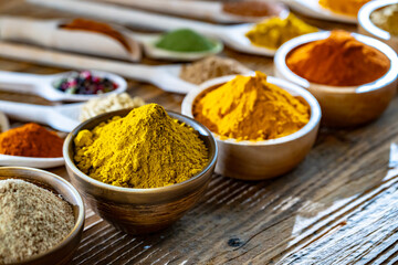 Composition with assortment of spices and herbs