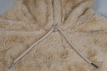 Hoodie Pullover aus braunes Kunstfell zur Hintergrund Nutzung