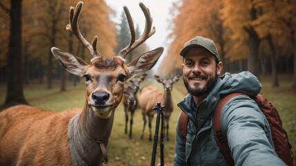 Selfie with deer 