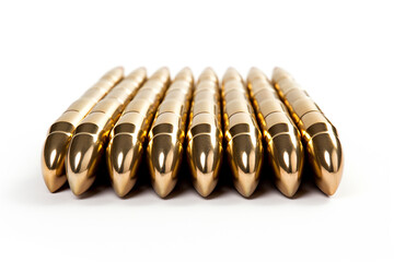 Ammunition isolated on white background created with Generative Ai